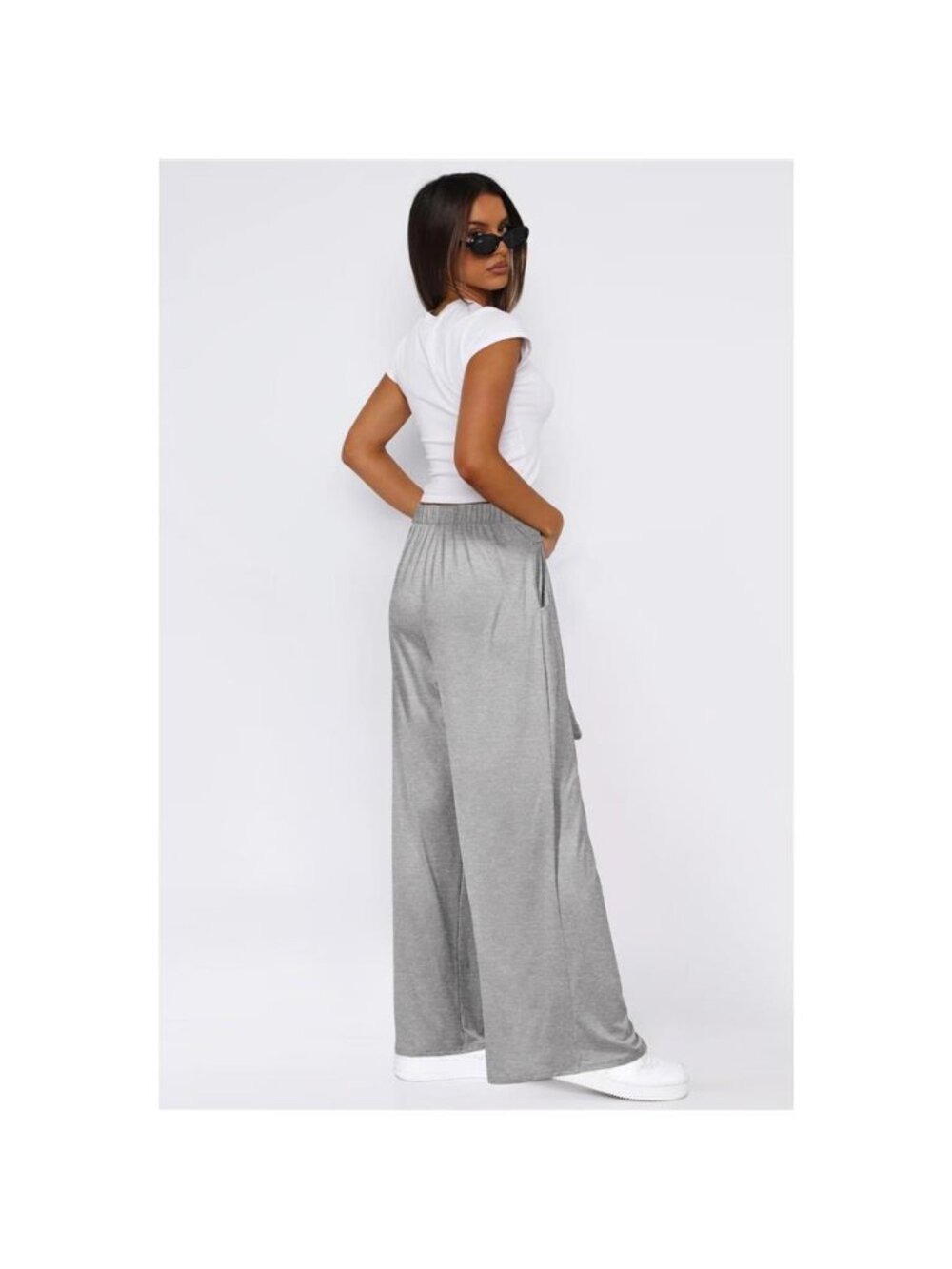 Tied Pocketed Wide Leg Pants - Picture 3 of 9